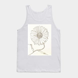 Metric Sunflower Botanical Sketch Tank Top